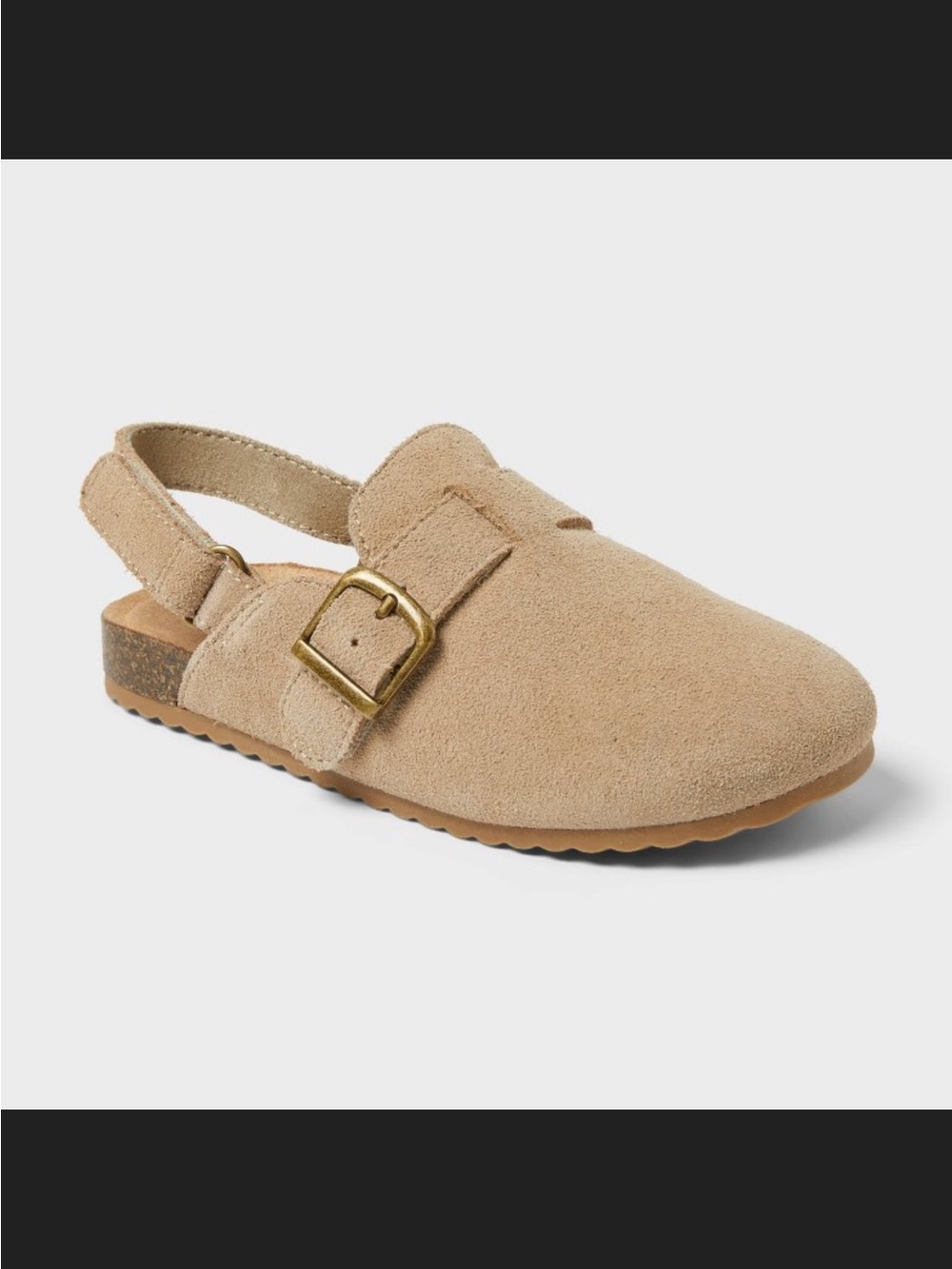 Cat & Jack NWT Toddler Berlin Kids Suede Slingback Clog - Tan